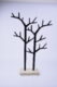 Dekorace strom na podstavci, kov, černá, 33x48x10cm, ks