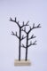 Dekorace strom na podstavci, kov, černá, 21x32x8cm, ks