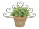 Závěs na květináč na zeď - kov, zelená patina  (ZEE-AM77)