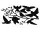 Nálepka okenní, ptáčci v letu + ptáčci na větvi - Zahradn dekorace Esschert Design z odolnch a ekologickch materil. Dodejte sv zahrad ndech osobitosti a klidn atmosfry.