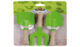 Dětský set hrabičky a dvě lopatky zelený  (ZEE-KG106)