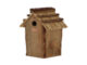 Dřevěná budka antik, slaměná střecha - Sýkora koňadra  (ZEE-NK07)