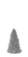 Svíčka dekorační, strom, stříbrná, 11cm - Krsn dekorativn svka