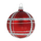 Ozdoba vánoční, koule, červená/stříbrná, 8cm - Popis se pipravuje - mono na dotaz