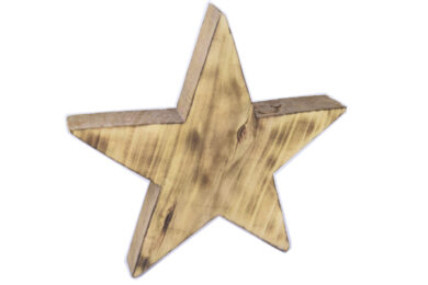 Dekorace hvězda BURNED, dřevo, hnědá, 29x29x5cm, ks  (EFS-910650)