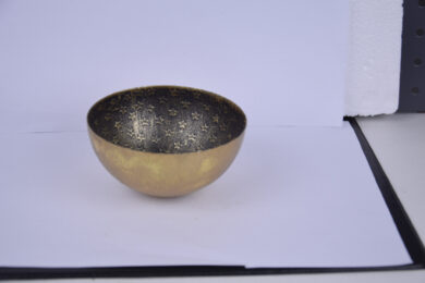 Mísa zlatá s černým vnitřkem, 11cm, zlatá patina  (EGO-215536)
