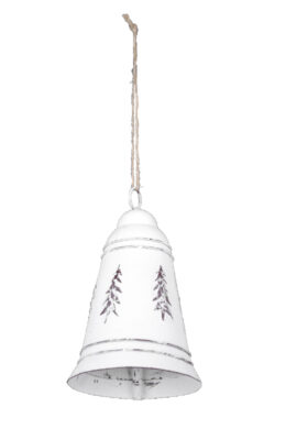 Zvonek stromek, bílá, 11x17x11cm, ks  (EGO-215896)