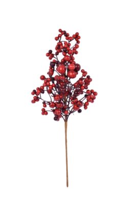 Větev dekorativní plody, červená, 20x45x9cm, ks  (EGO-890142)