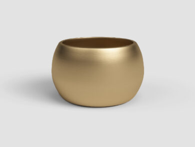 Květináč HERA, 18cm, keramika, zlatá|GOLD  (ZAC-835335)