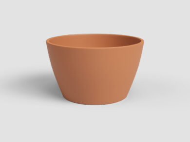 Květináč NÚBIA, 22cm, keramika, oranžová|LIGHT TERRACOTTA  (ZAC-836813)