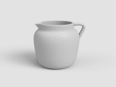 Džbán GAIA, 20cm, keramika, bílá|WHITE  (ZAC-844665)