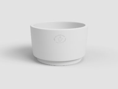 Květináč ECHO, 24cm, keramika, bílá|WHITE  (ZAC-844856)