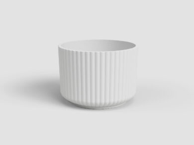 Květináč LUNA, 12cm, keramika, bílá|WHITE  (ZAC-847871)