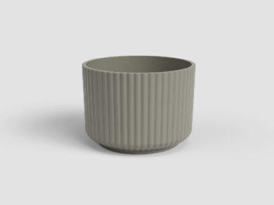 Květináč LUNA, 14cm, keramika, šedá|TAUPE  (ZAC-848014)