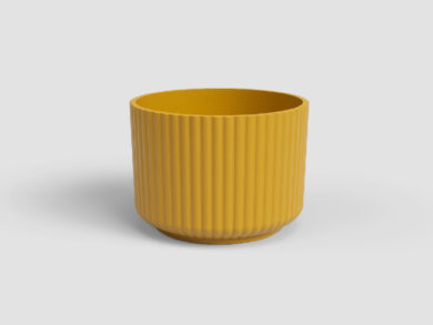 Květináč LUNA, 14cm, keramika, žlutá|YELLOW  (ZAC-848021)
