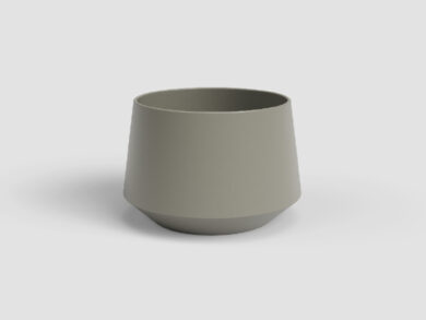 Květináč AURORA, 14cm, keramika, šedá|TAUPE  (ZAC-848489)