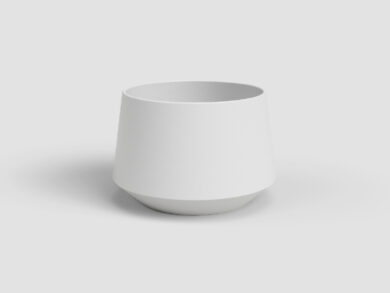 Květináč AURORA, 17cm, keramika, bílá|WHITE  (ZAC-848496)