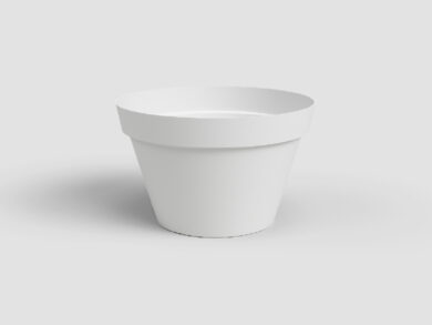 Květináč CAPRI, 14cm, plast, bílá|WHITE  (ZAP-806823)