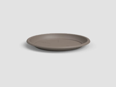 Tácek pod květináč, kulatý, 13cm, plast, šedá|MATTE TAUPE  (ZAP-807745)