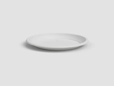 Tácek pod květináč, kulatý, 15cm, plast, bílá|WHITE  (ZAP-807806)