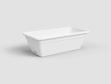 Truhlík VENEZIA, se zásob. na vodu, 50cm, plast, bílá|WHITE  (ZAP-812756)