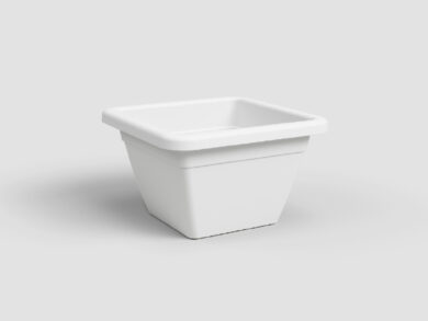 Květináč VENEZIA, čtvercový, 30cm, plast, bílá|WHITE  (ZAP-814170)