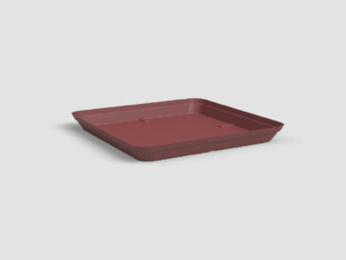 Tácek pod květináč CAPRI, čtvercový, 30cm, plast, červená|DARK RED  (ZAP-820577)