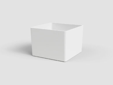 Květináč OSLO, čtvercový, 11cm, plast, bílá|WHITE  (ZAP-824926)