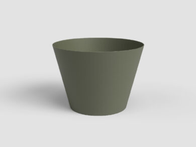 Květináč PORTO, 14cm, plast, zelená|DRY GREEN  (ZAP-828177)