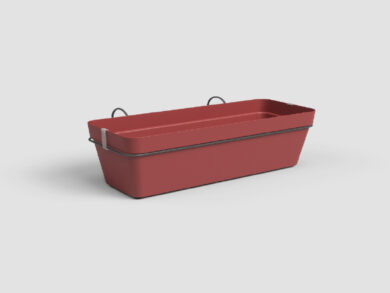 Truhlík CAPRI, závěsný, se zásob. na vodu, 50cm, plast, červená|DARK RED  (ZAP-837452)