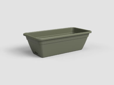 Truhlík VENEZIA, se zásob. na vodu, 30cm, plast, zelená|DRY GREEN  (ZAP-838695)