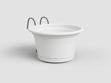 Květináč VENEZIA, na balkon, 20cm, plast, bílá|WHITE  (ZAP-845914)