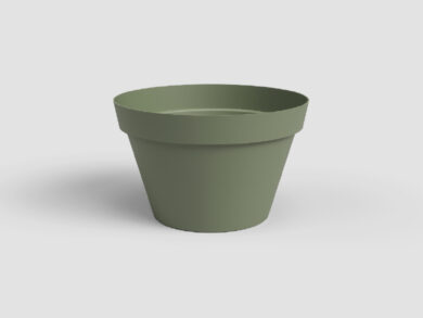 Květináč CAPRI, 20cm, plast, zelená|ASH GREEN  (ZAP-846263)