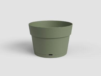 Květináč CAPRI, se zásob. na vodu, 30cm, plast, zelená|ASH GREEN  (ZAP-846669)