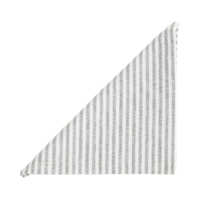 Napkin 40 x 40 cm, set of 2, Medium Fine stripe light grey  (ZBL-7029GGGL06)