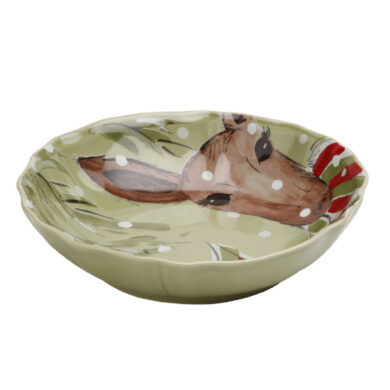 Talíř polévkový|na těstoviny 23cm|1,2L, DEER FRIENDS, zelená  (ZCF-DF634-GRN)