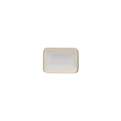 Miska na mýdlo 13x9,5cm, TAORMINA, bílá|zlatá  (ZCF-TA683-WGD)