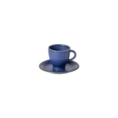 Šálek na kávu s podšálkem 0,08L POSITANO, modrá (tyrkysová)  (ZCF-XCCS02-BLU)