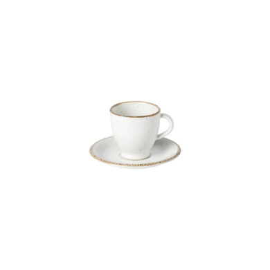 Šálek na kávu s podšálkem 0,08L POSITANO, bílá  (ZCF-XCCS02-WHI)