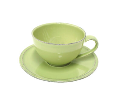 Hrnek na čaj s talířkem 0,26L, FRISO, zelená  (ZCN-FICS01-03308O)