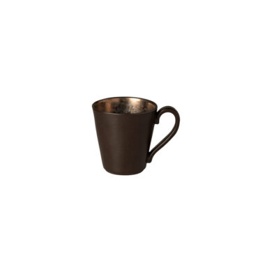 Šálek na kávu s podšálkem 0,09L, LAGOA, černá|Metal  (ZCN-LOCS03-MTL)