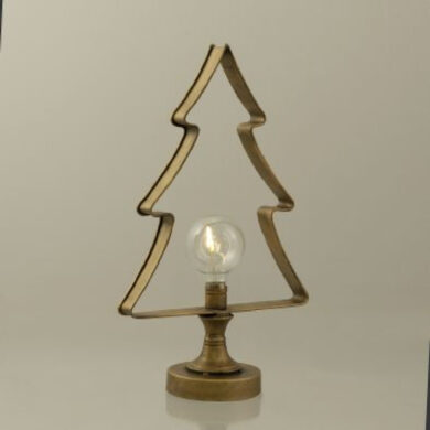 Svícen LED Strom, zlatá vymývaná, bez bat., 46cm  (ZDP-2079-96)