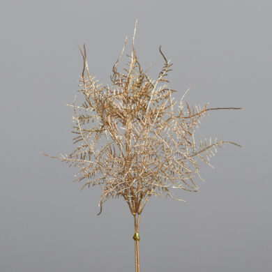 Květina Asparágus, metalická zlatá, 44cm  (ZDP-25439-96)
