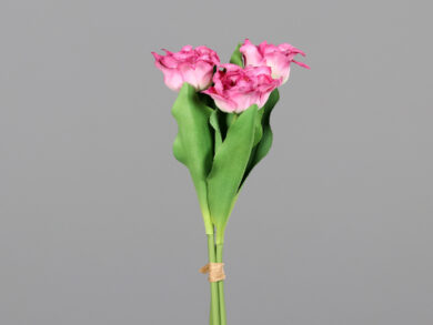 Květina Tulipán, svazek 3ks, růžová, 50cm  (ZDP-35140-17)