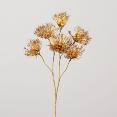 Dekorace květina, hnědá/medová, 55cm  (ZDP-43119-92)