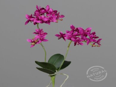Orchidej, 40cm, růžová, textil, růžová, ks  (ZDP-60537-03)