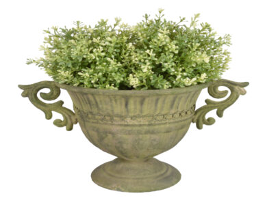 Váza vysoká - kov, zelená patina, M  (ZEE-AM67)
