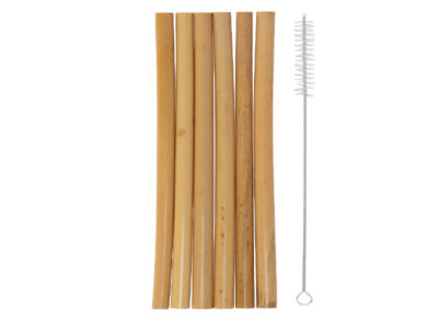 Brčko bambusové s čistítkem, set 6ks  (ZEE-C2128)