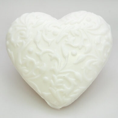 Mýdlo srdce vyrývané Zimní růže (z ovčího mléka)  (ZFL-7965SRO)