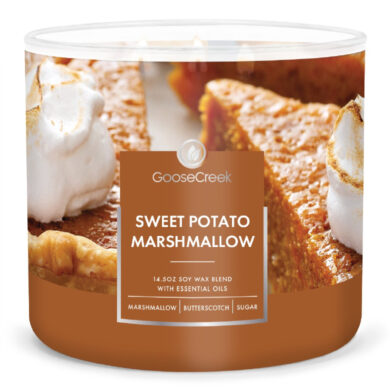 Svíčka 0,41 KG SWEET POTATO MARSHMALLOW, aromatická v dóze, 3 knoty  (ZGC-GC151213)